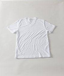 Nylaus(ナイラス)/パイル Vネック ショートスリーブTシャツ/ホワイト