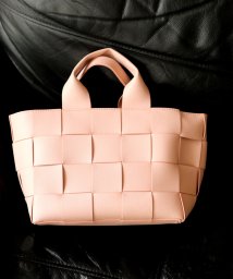 ninon(ニノン)/【2way】バッグインバッグ付き編み込みショルダートートバッグ/ピンク