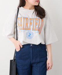 NICE CLAUP OUTLET(ナイスクラップ　アウトレット)/ひび割れカレッジプリントBIGT/オートミール