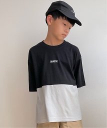ikka kids(イッカ　キッズ)/【キッズ】【冷感】ブロッキングTシャツ（100〜160cm）/ブラック