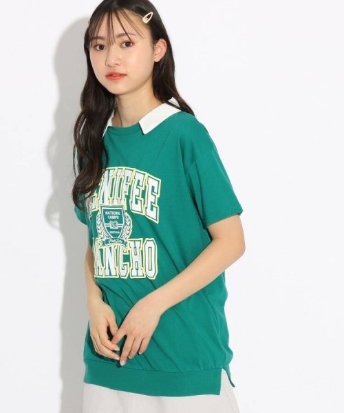 セール 2wayつけ衿カレッジロゴtシャツ ピンク ラテ Pink Latte Magaseek