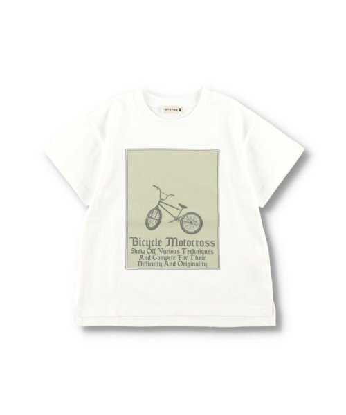 BRANSHES(ブランシェス)/【bコレ / 綿100％】グラフィック半袖Tシャツ/オフホワイト