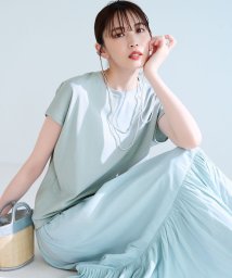 NIJYUSANKU（LARGE SIZE）(２３区（大きいサイズ）)/【WEB限定】フレンチスリーブ IT TEE/ミントブルー系