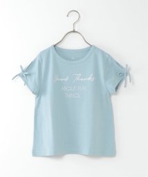 ikka kids(イッカ　キッズ)/【キッズ】【冷感】袖リボンTシャツ（100〜160cm）/ブルー