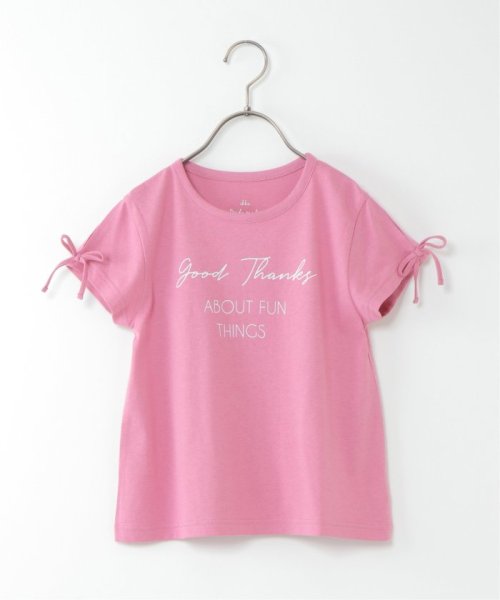 ikka kids(イッカ　キッズ)/【キッズ】【冷感】袖リボンTシャツ（100〜160cm）/ピンク