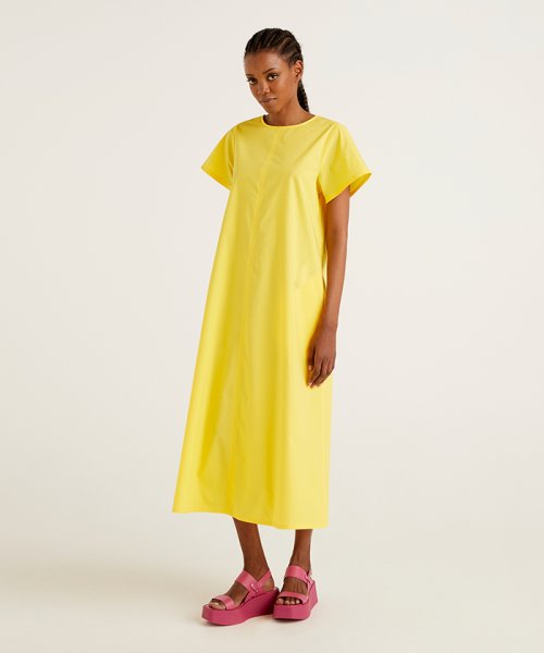 セール 半袖aラインミモレ丈ワンピース ベネトン レディース Benetton Women Magaseek セール 半袖aラインミモレ丈ワンピース ベネトン レディース Benetton Women Magaseek