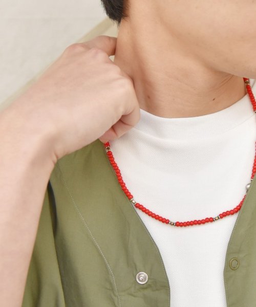 セール Ships Any ユニセックス ガラスビーズ ターコイズ ハンドメイド ネックレス シップス エニィ メンズ Ships Any Mens Magaseek