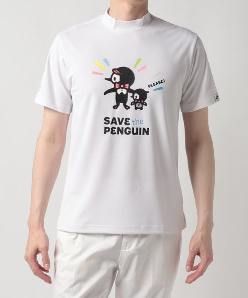 Munsingwear(マンシングウェア)/SAVETHEPENGUIN×TAROUT　ECOCoolistストレッチハイネックシャツ【アウトレット】/ホワイト