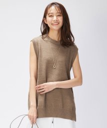 J.PRESS LADIES(J．プレス　レディス)/【洗える】LICOテープ ニット ベスト/ブラウン系