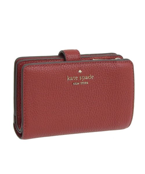 kate spade new york(ケイトスペードニューヨーク)/katespade ケイトスペード LEILA MEDIUM BIFOLD WALLET レイラ ミディアム バイフォールド 二つ折り財布 折り財布 財布/レッド