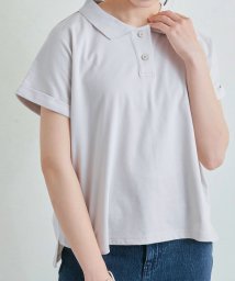 Fizz(フィズ)/OE天竺 袖ロール半袖ポロシャツ　CHiLL365 SS　シャツ　衿/グレージュ