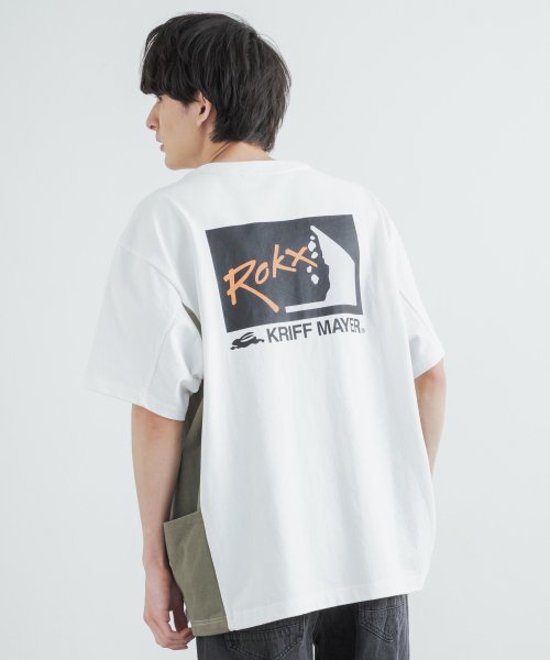 Tシャツ ロゴ メンズ レディース クールタフ コラボ 半袖 アウトドア カットソー キャンプ 接触冷感 クルーネック リブ 伸縮性 ナイロン サイドポケット ロッキーモンロー Rocky Monroe Magaseek