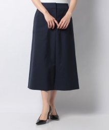 Leilian(レリアン)/ラップ風Aラインスカート【my perfect wardrobe】/ネイビー
