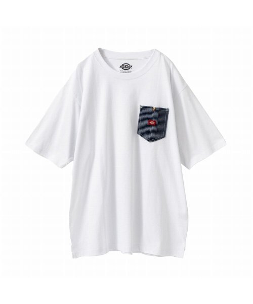 MAC HOUSE(men)(マックハウス（メンズ）)/[大きいサイズ] Dickies ディッキーズ ポケット切替半袖Tシャツ キングサイズ 2278－1531KG/ホワイト