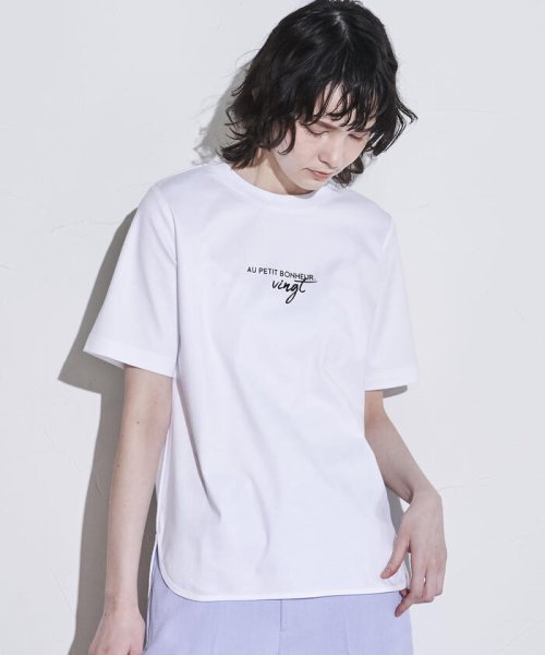 la.f...(ラ　エフ)/【WEB別注カラー】LUXAスムースロゴTシャツ《洗濯機で洗える》/ホワイト