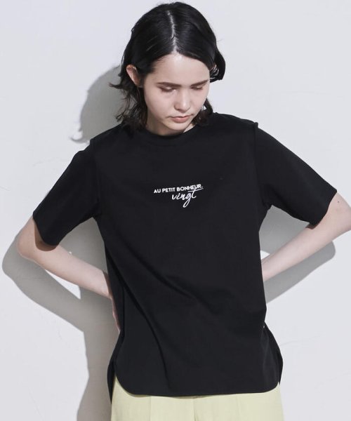 la.f...(ラ　エフ)/【WEB別注カラー】LUXAスムースロゴTシャツ《洗濯機で洗える》/ブラック