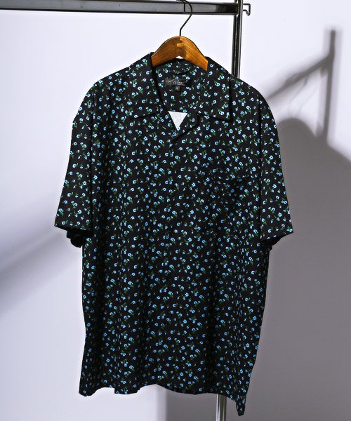 LUXSTYLE(ラグスタイル)/グラフィックオープンカラー半袖シャツ/半袖シャツ メンズ オープンカラー ビッグシルエット 総柄 グラフィック/その他系1