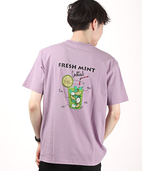 セール イラストバックプリント半袖tシャツ Tシャツ メンズ 半袖 バックプリント ロゴ イラスト ラグスタイル Luxstyle Magaseek