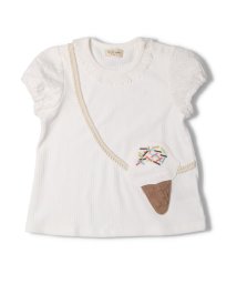 Kids Zoo(キッズズー)/【子供服】 kid´s zoo (キッズズー) アイスポシェットレース袖Ｔシャツ 80cm，90cm W46802/ホワイト