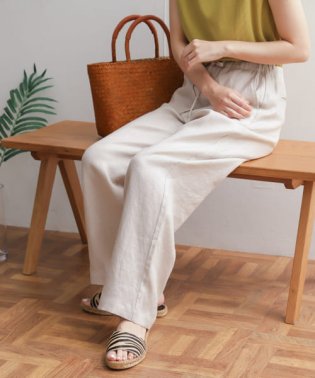 URBAN RESEARCH DOORS/リネンストレートイージーパンツ/504664727