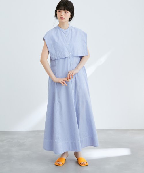 一部直営店舗 Web限定 オーバーヨークフレアワンピース アダム エ ロペ Adam Et Rope Magaseek