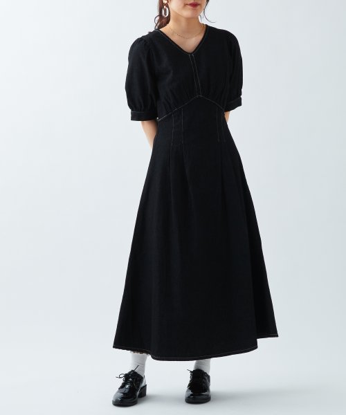 セール デニムタックワンピース オリーブデオリーブ Olive Des Olive Magaseek