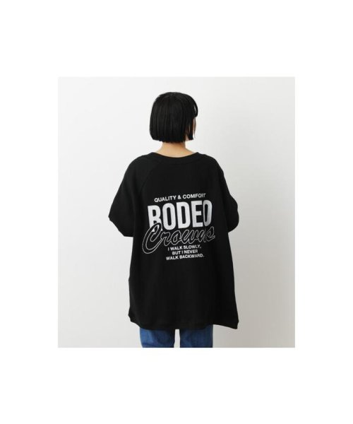 RODEO CROWNS WIDE BOWL(ロデオクラウンズワイドボウル)/メッセージプリントトッパー/BLK