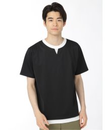 TAKA-Q/フェイクレイヤード キーネック 半袖 メンズ Tシャツ カットソー カジュアル インナー ビジネス ギフト プレゼント/504666016