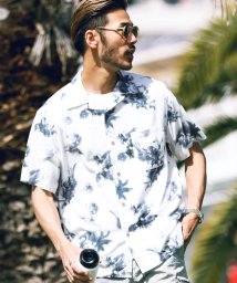 JIGGYS SHOP(ジギーズショップ)/レーヨンアロハシャツ/ アロハ メンズ かりゆしウェア 半袖 開襟 柄 ハワイアン オープンカラー シャツ/ホワイト系7