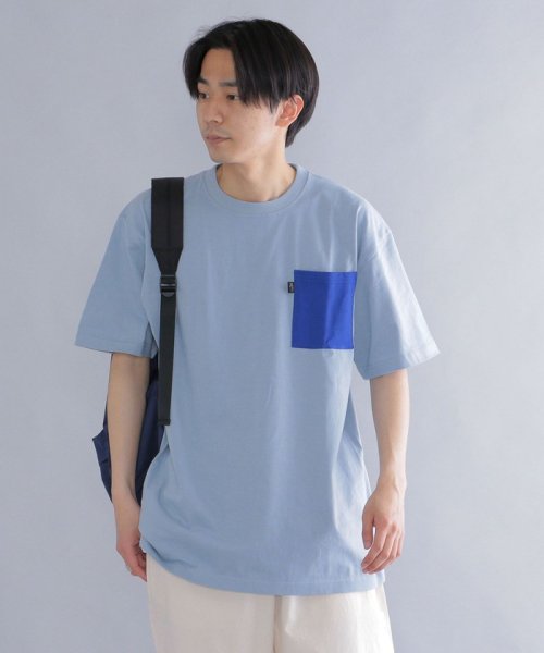 SHIPS MEN(シップス　メン)/*【SHIPS別注】ROKX: クライミング ポケット Tシャツ/ライトブルー