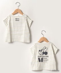 b-ROOM(ビールーム)/【DISNEY】MINNIE MOUSE/ボートネックTシャツ/ベージュ