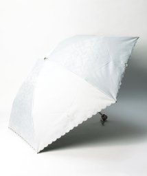 LANVIN Collection(umbrella)(ランバンコレクション（傘）)/晴雨兼用折りたたみ日傘　”ジャガード×スカラ刺繍レース”/ホワイト