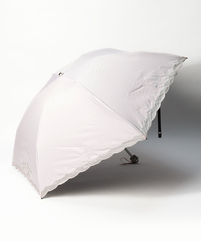 晴雨兼用折たたみ日傘 ”オーガンジー ローズカットワーク”(504490339
