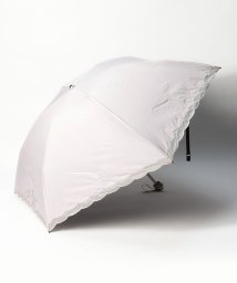 LANVIN Collection(umbrella)(ランバンコレクション（傘）)/晴雨兼用折たたみ日傘　”オーガンジー ローズカットワーク”/ピンク