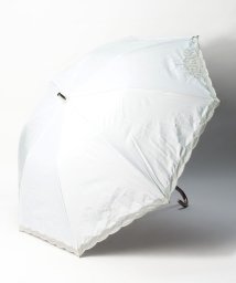 LANVIN Collection(umbrella)(ランバンコレクション（傘）)/晴雨兼用折たたみ日傘　”オーガンジー ローズカットワーク”/オフホワイト