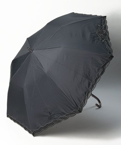 晴雨兼用折たたみ日傘　”オーガンジー ローズカットワーク”