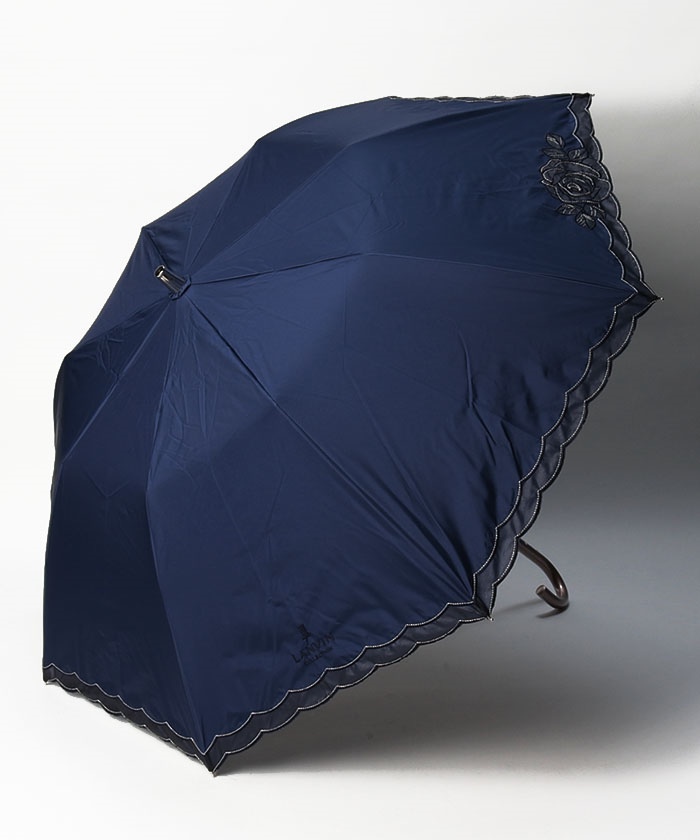 晴雨兼用折たたみ日傘 ”オーガンジー ローズカットワーク”(504490341