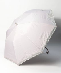 LANVIN Collection(umbrella)(ランバンコレクション（傘）)/晴雨兼用折たたみ日傘　”オーガンジー ローズカットワーク”/ピンク
