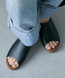 Fashion Letter(ファッションレター)/[S－LL] 歩きやすさも美脚見えもどちらも欲しい大人のためのサボサンダル 日本製 サンダル 美脚 ミュール サンダル レディース 歩きやすい 軽量 旅行 ウェ/ブラック