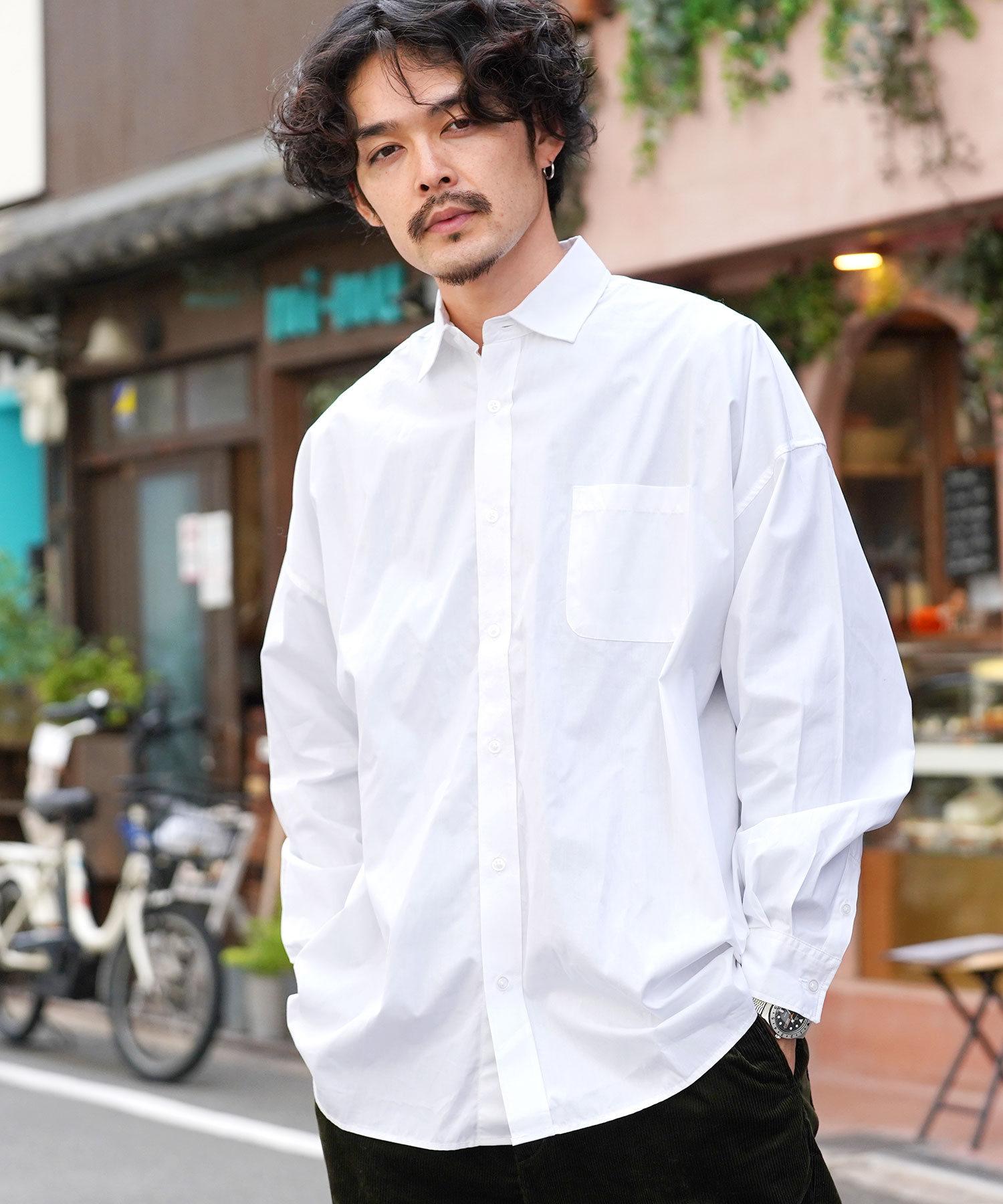 セール】ブロードビッグレギュラーシャツ / 長袖シャツ メンズ ...