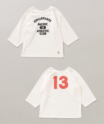 SHIPS MEN(シップス　メン)/*【SHIPS別注】Collegiate Pacific: 2WAY カレッジプリント フットボール Tシャツ/ホワイト