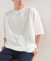 OMNES(オムネス)/【OMNES】メンズ 接触冷感レーヨンナイロンサイドポケットTシャツ/ホワイト
