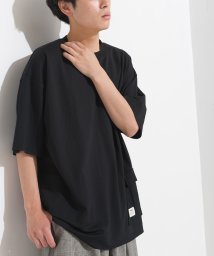 OMNES(オムネス)/【OMNES】メンズ 接触冷感レーヨンナイロンサイドポケットTシャツ/ブラック