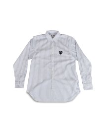 COMME des GARCONS/プレイ コムデギャルソン PLAY COMME des GARCONS シャツ 長袖 メンズ ストライプ ブラックハート ロゴ PLAY S STRIPED S/504667419
