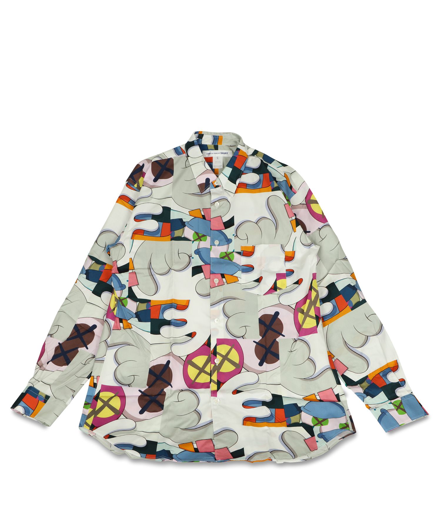 コムデギャルソン シャツ Comme des Garcons SHIRT シャツ 長袖 メンズ カウズ コラボ KAWS PRINT COTTON  POPLIN