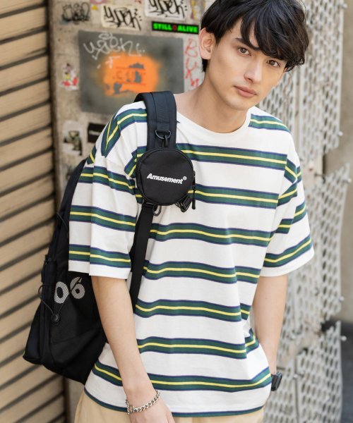 セール ロッキーモンロー Rocky Monroe ボーダーtシャツ 半袖 カットソー メンズ レディース ヘビーウェイト 米綿 Usaコットン ビッグシルエット オーバーサイズ ゆったり ルーズ ワイド クルー Magaseek