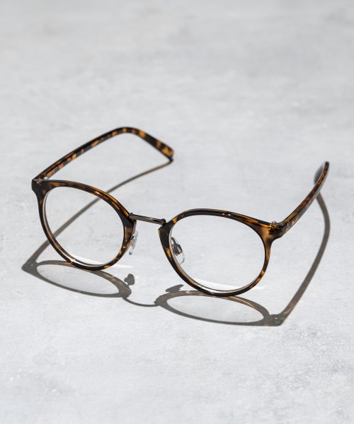 サングラス カラーレンズ メンズ レディース 伊達メガネ 丸眼鏡 丸型 コンビボストン Uvカット 紫外線対策 薄い色 色付き スモーク グレー クリア 黒縁 ロッキーモンロー Rocky Monroe Magaseek