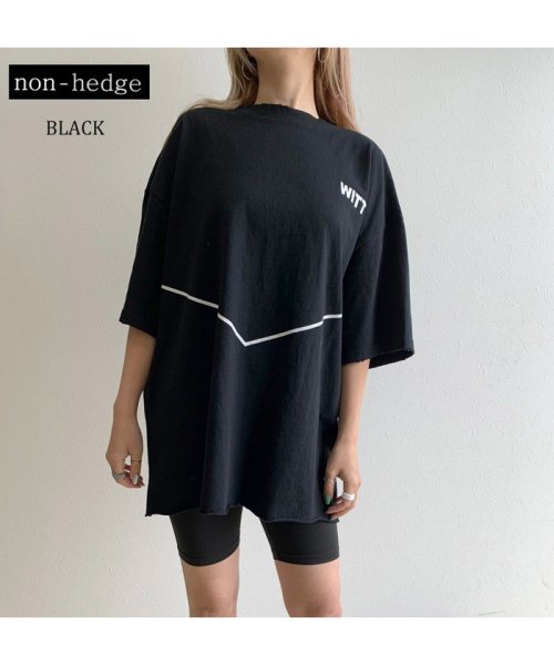 non-hedge(ノンヘッジ)/★WEB限定★Tシャツ・バイカーパンツセット/ブラック