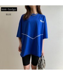 non-hedge(ノンヘッジ)/★WEB限定★Tシャツ・バイカーパンツセット/ブルー