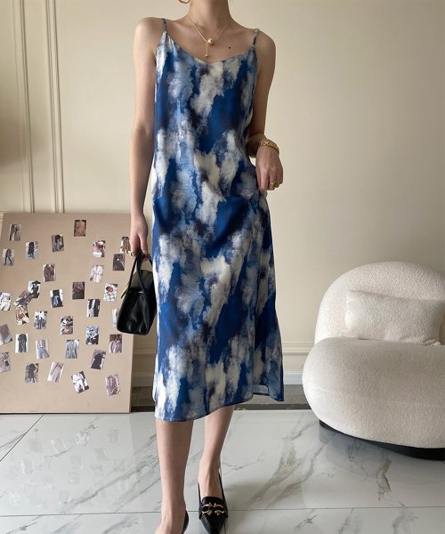 韓国風タイダイ柄キャミソールワンピース Aimoha アイモハ Aimoha Magaseek